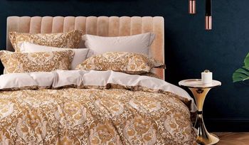 Комплект постельного белья коричневое Асабелла 1724