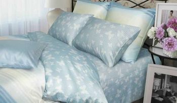 Комплект постельного белья голубое Kariguz Pure bliss