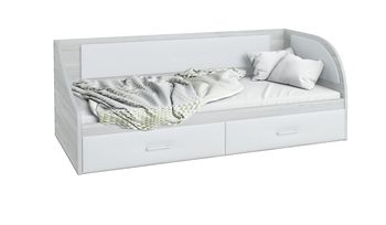 Кровать 90х200 см Sontelle Кэлми Ренли с ящиком Винтер + Белый
